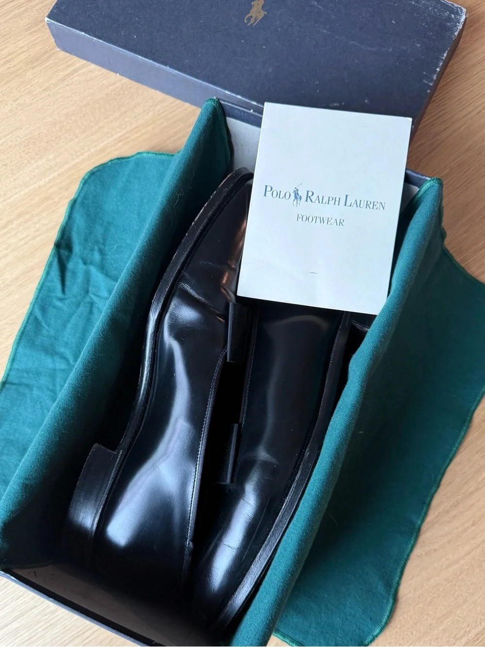 Rare Polo Ralph Lauren Benchmade England Tuxedo Pumps Black Leather 9.5 D